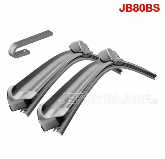 Jb80BS Tergicristallo Piatto con Gancio, Spazzola a Trave Universale Tergicristallo Morbido Senza Telaio Tergicristallo per Auto Ricambi Auto Accessori per Auto Tergicristallo in Gomma Naturale Premium